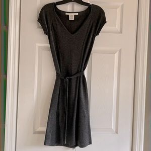 Max Studio charcoal grey v-neck knit dress